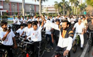 चंडीगढ़: नशा मुक्ति साइक्लोथॉन का आगाज़, बोले हरियाणा CM नायब सिंह सैनी