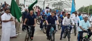 राष्ट्रीय खेल दिवस के मौके पर साइकिल रेस का किया गया आयोजन