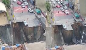 बैंकॉक में अचानक धंसी सडक, हुआ 50 मीटर गहरा गड्ढा बैंकॉक में अचानक धंसी सडक, हुआ 50 मीटर गहरा गड्ढा