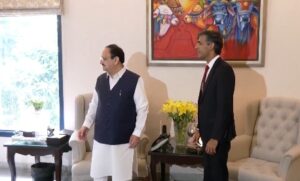 ब्रिटेन के पूर्व प्रधानमंत्री ऋषि सुनक ने बीजेपी अध्यक्ष जेपी नड्डा से की मुलाकात