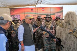 राजनाथ सिंह ने देखा भारतीय सेना की भैरव बटालियन और आश्नी प्लाटून का पहला ऑपरेशनल ड्रिल