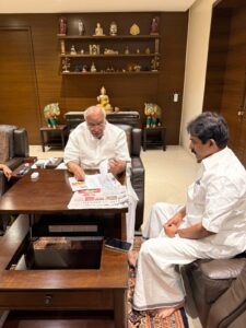 केसी वेणुगोपाल ने कांग्रेस अध्यक्ष मल्लिकार्जुन खड़गे से की मुलाकात, स्वास्थ्य की दी शुभकामनाएं