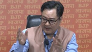 किरण रिजिजू बोले, कांग्रेस अपनी नाकामी का ठीकरा EVM पर फोड़ रही