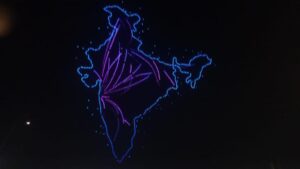 नवी मुंबई इंटरनेशनल एयरपोर्ट की शुरुआत पर भव्य ड्रोन शो